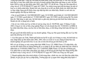 Công văn 3988/TCHQ-KTTT truy thu giá tính thuế xe máy theo nhãn hiệu của một số doanh nghiệp nhập khẩu mặt hàng xe máy tại thời điểm năm 2002, 2003