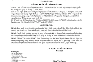 Quyết định 1330/2005/QĐ-UBND Quy định phân cấp lập, thẩm định, phê duyệt