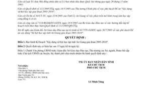 Quyết định 2481/2005/QĐ-UBND Kế hoạch Xây dựng xã hội học tập tỉnh An Giang