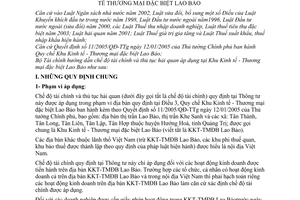 Thông tư 74/2005/TT-BTC hướng dẫn Chế độ tài chính thủ tục hải quan áp dụng Khu Kinh tế - Thương mại đặc biệt Lao Bảo