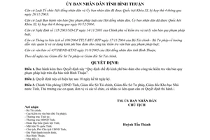 Quyết định 56/2005/QĐ-UBND kinh phí kiểm tra văn bản pháp luật Bình Thuận