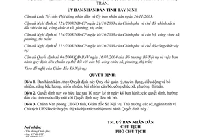 Quyết định 127/2005/QĐ-UBND quản lý tuyển dụng cán bộ công chức xã phường thị trấn Tây Ninh