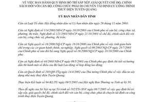 Quyết định 83/2005/QĐ-UBND chế độ cán bộ công chức phải di chuyển tái định cư công trình thuỷ điện Tuyên Quang