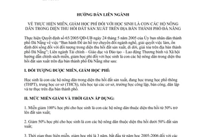 Hướng dẫn 2965HD/LN-TC-GD&ĐT-LĐTBXH thực hiện miễn  giảm học phí