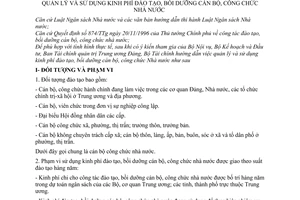 Thông tư 79/2005/TT-BTC hướng dẫn quản lý sử dụng kinh phí đào tạo bồi dưỡng cán bộ, công chức nhà nước