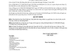 Quyết định 49/2005/QĐ-UBND Quy định chức năng Sở Giáo dục và Đào tạo