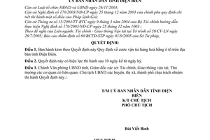 Quyết định 26/2005/QĐ-UBND cước vận chuyển hàng hoá bằng ô tô