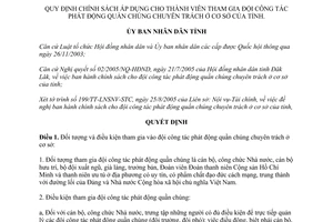 Quyết định 56/2005/QĐ-UBND chính sách thành viên đội công tác phát động quần chúng chuyên trách Đắk Lắk