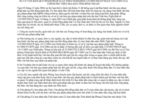 Chỉ thị 07/2005/CT-UBND thực hiện Luật Ban hành văn bản quy phạm pháp luật 135/2003/NĐ-CP Bình Thuận