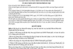 Quyết định 6693/2005/QĐ-UB nhóm đối tượng vay mức lãi suất cho vay Quỹ đầu tư phát triển Hà Nội