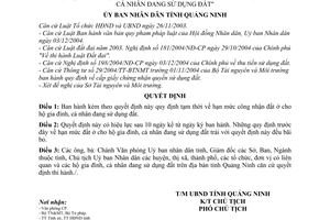 Quyết định 3717/2005/QĐ-UBND quy định tạm thời hạn mức công nhận đất ở