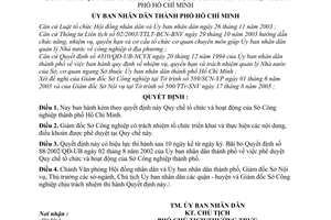Quyết định 181/2005/QĐ-UBND quy chế tổ chức hoạt động Sở Công nghiệp thành phố Hồ Chí Minh