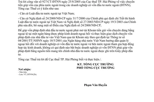 Công văn 3592/TCT-ĐTNN chuyển tiền góp vốn phía nước ngoài trong các doanh nghiệp có vốn ĐTNN