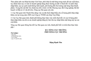 Công văn 4374/TCHQ-KTTT thông báo dừng miễn thuế