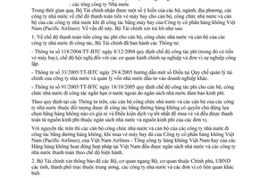 Công văn 13437/BTC-TCDN chế độ thanh toán vé máy bay