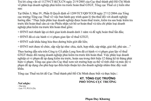 Công văn 3876/TCT-PCCS phân loại doanh nghiệp phải kiểm tra trước hoàn thuế GTGT