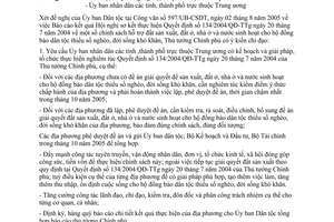 Công văn 5642/VPCP-ĐP thực hiện QĐ 134/2004/QĐ-TTg