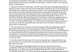 Công văn 2015/BXD-KTTC hướng dẫn thực hiện TT 06/2005/TT-BXD