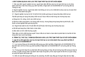 Thông tư liên tịch 31/2005/TTLT-BLĐTBXH-BCA đưa người nghiện ma tuý bán dâm không có nơi cư trú vào lưu cơ sở chữa bệnh hướng dẫn NĐ 43/2005/NĐ-CP