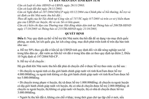 Quyết định 67/2005/QĐ-UBND hỗ trợ khi Nhà nước thu hồi đất