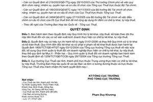 Quyết định 1125/QĐ-TCT năm 2005 nộp thuế kế toán theo dõi thu nộp tiền thuế