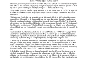 Chỉ thị 53/CT-TW biện pháp cấp bách ngăn chặn dịch cúm gia cầm H5N1 đại dịch cúm ở người