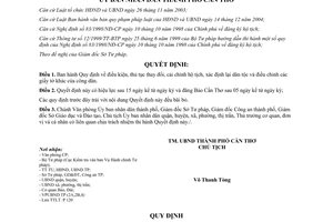 Quyết định 70/2005/QĐ-UBND điều kiện thủ tục thay đổi cải chính hộ tịch xác định lại dân tộc Cần Thơ