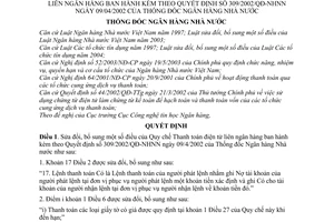 Quyết định 1571/2005/QĐ-NHNN Quy chế Thanh toán điện tử liên Ngân hàng sửa đổi Quyết định 309/2002/QĐ-NHNN