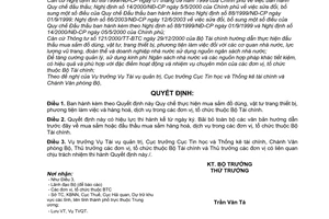 Quyết định 3399/2005/QĐ-BTC quy chế mua sắm đồ dùng vật tư trang thiết bị phương tiện làm việc hàng hoá dịch vụ đơn vị tổ chức thuộc Bộ tài chính