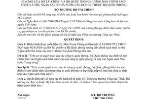 Quyết định 3400/QĐ-BTC hướng dẫn chính sách thuế thu Ngân sách Nhà nước đơn vị thuộc Bộ quốc phòng đính chính Thông tư liên tịch 43/2005/TTLT/BTC-BQP
