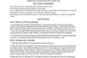 Quyết định 244/2005/QĐ-TTg chế độ phụ cấp ưu đãi nhà giáo đang trực tiếp giảng dạy  cơ sở giáo dục công lập