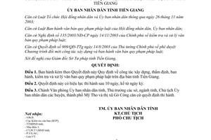 Quyết định 50/2005/QĐ-UBND công tác xây dựng thẩm định ban hành rà soát kiểm tra