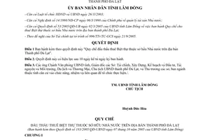 Quyết định 183/2005/QĐ-UB quy chế đấu thầu thuê biệt thự sở hữu Nhà nước Đà Lạt Lâm Đồng