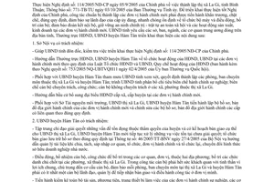 Chỉ thị 09/2005/CT-UBND triển khai 114/2005/NĐ-CP thành lập thị xã La Gi Bình Thuận