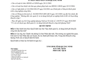 Quyết định 3837/2005/QĐ-UBND Quy định quản lý, sử dụng kinh phí khuyến công