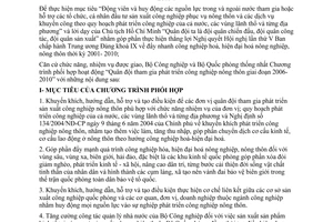 Chương trình 5612/BCN-BQP “quân đội tham gia phát triển công nghiệp nông thôn giai đoạn 2006-2010”