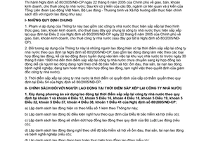Thông tư 29/2005/TT-BLĐTBXH giao, bán, khoán kinh doanh, cho thuê công ty nhà nước hướng dẫn Nghị định 80/2005/NĐ-CP