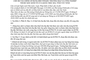 Thông tư 92/2005/TT-BTC hướng dẫn Chế độ tài chính Khu Thương mại Công nghiệp thuộc Khu kinh tế cửa khẩu Mộc Bài Tây Ninh sửa đổi 08/2005/TT-BTC