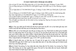 Quyết định 56/2005/QĐ-UBND  giá tối thiểu để tính thu lệ phí trước bạ