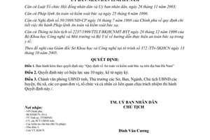 Quyết định 1554/2005/QĐ-UBND an toàn kiểm soát bức xạ Hà Nam