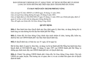 Quyết định 151/2005/QĐ-UBND quản lý, khai thác, sử dụng đường bộ