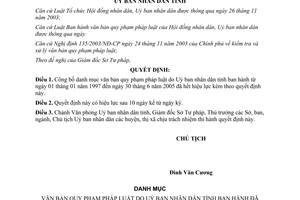 Quyết định 1561/2005/QĐ-UBND công bố danh mục văn bản pháp luật  hết hiệu lực Hà Nam
