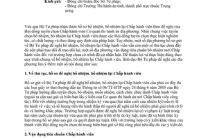 Công văn 3303/BTP-THA tổ chức cán bộ