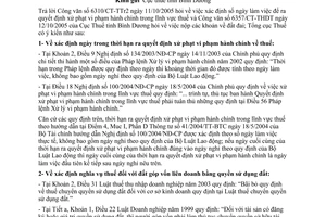 Công văn 4121/TCT-PCCS số ngày ra quyết định xử phạt và thuế về giá trị đất góp vốn