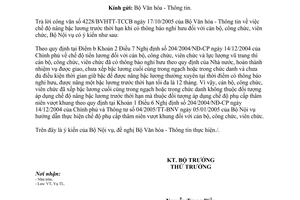 Công văn 3377/BNV-TL chế độ nâng bậc lương trước thời hạn với cán bộ công chức