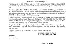 Công văn 4247/TCT-ĐTNN thuế GTGT dự án viện trợ không hoàn lại của tổ chức phi chính phủ