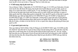 Công văn 4271/TCT-TS thu lệ phí trước bạ tài sản là nhà ở