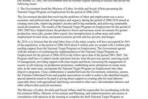 Resolution No.13/2005/NQ-CP, the Government's regular meeting - October 2005