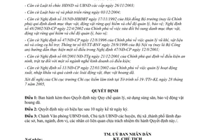Quyết định 3297/2005/QĐ-UBND quản lý sử dụng súng săn bảo vệ động vật hoang dã