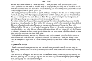 Nghị quyết 14/2005/NQ-CP đổi mới cơ bản và toàn diện giáo dục đại học Việt Nam giai đoạn 2006 - 2020